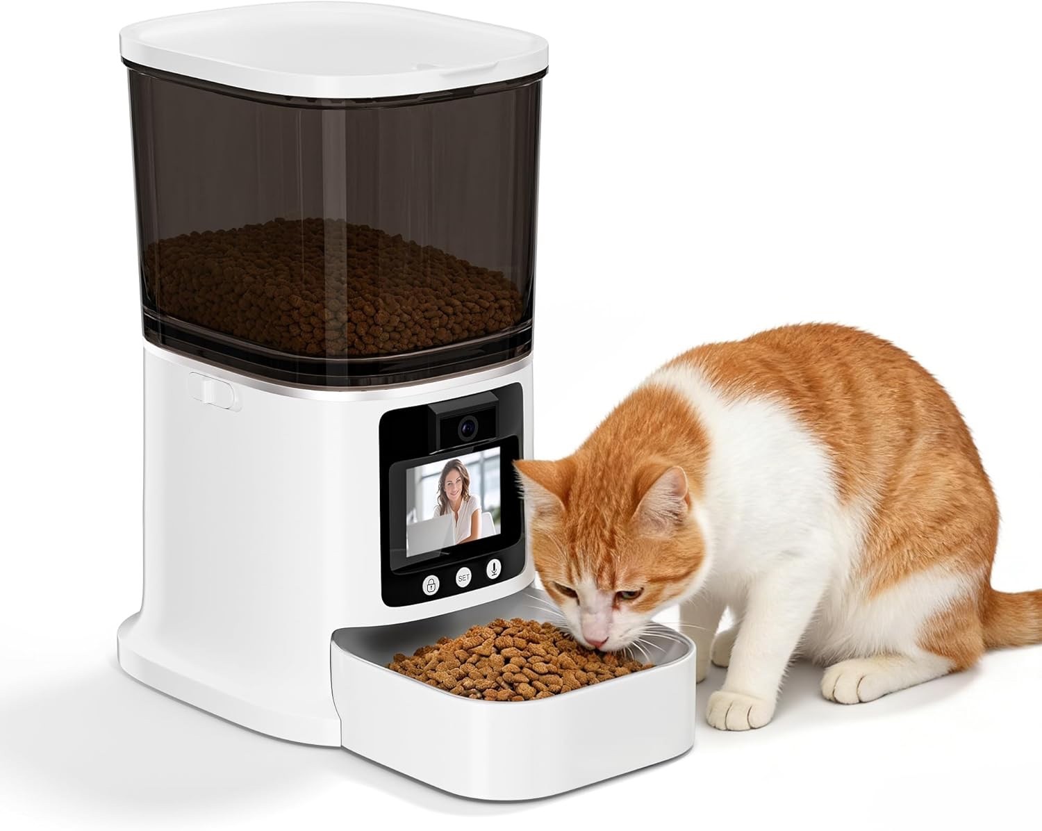 Smart Automatic Cat Feeder with Camera 5G WiFi 5L 2-Way Video Audio Night Vision