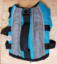 Vivaglory Dog Life Jacket Vest Reflective Blue 2X-Small Pet Floatation Harness