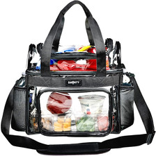 Heavy Duty Clear Lunch Tote Stadium Bag Approved Durable Crossbody Travel Makeup