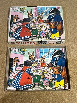 VINTAGE PHILMAR TUFTY 15-TEILIGES HOLZPUZZLE - KOSTENLOSER VERSAND IN UK!!