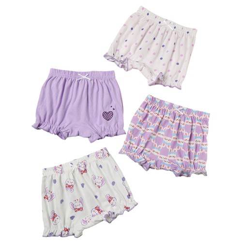 Copripannolini Bambina Stampa Plaid Pantaloncini Casual Confezione 4 Carini Bloomers Set - Foto 48 di 110