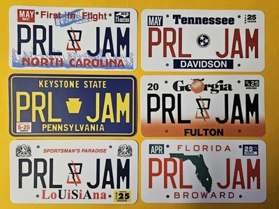 Pearl Jam 6"x3" Custom License 2025 Die-Cut Vinyl Sticker *Choose Your Own*