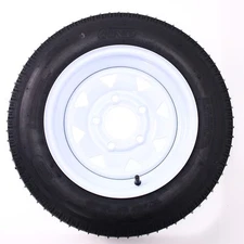 4.80-12" QIND QB-712-07 Tire + Trailer WheelRim White