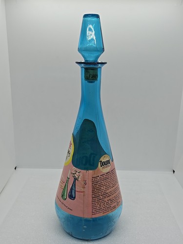 Rare Vintage 1967 DOWNEY PEACOCK Blue Empty Glass Vase Genie Bottle MCM 13.5” - Picture 3 of 20