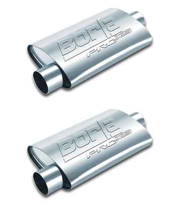 Borla 40359 3'' Center In Offset Out ProXS Universal Mufflers - Set of 2