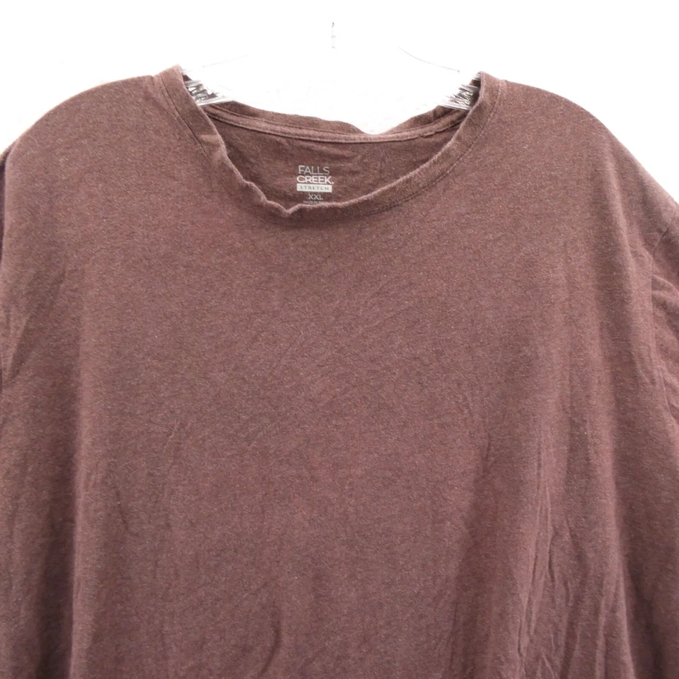 Camiseta Falls Creek Stretch XXL Para Hombres Marrón Manga Corta Informal Preppy 2XL Tejida en Blanco Foto 3 de 4
