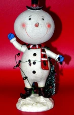 Rare Christmas Glitter Bubble Head Christmas Snowman by Mark Roberts