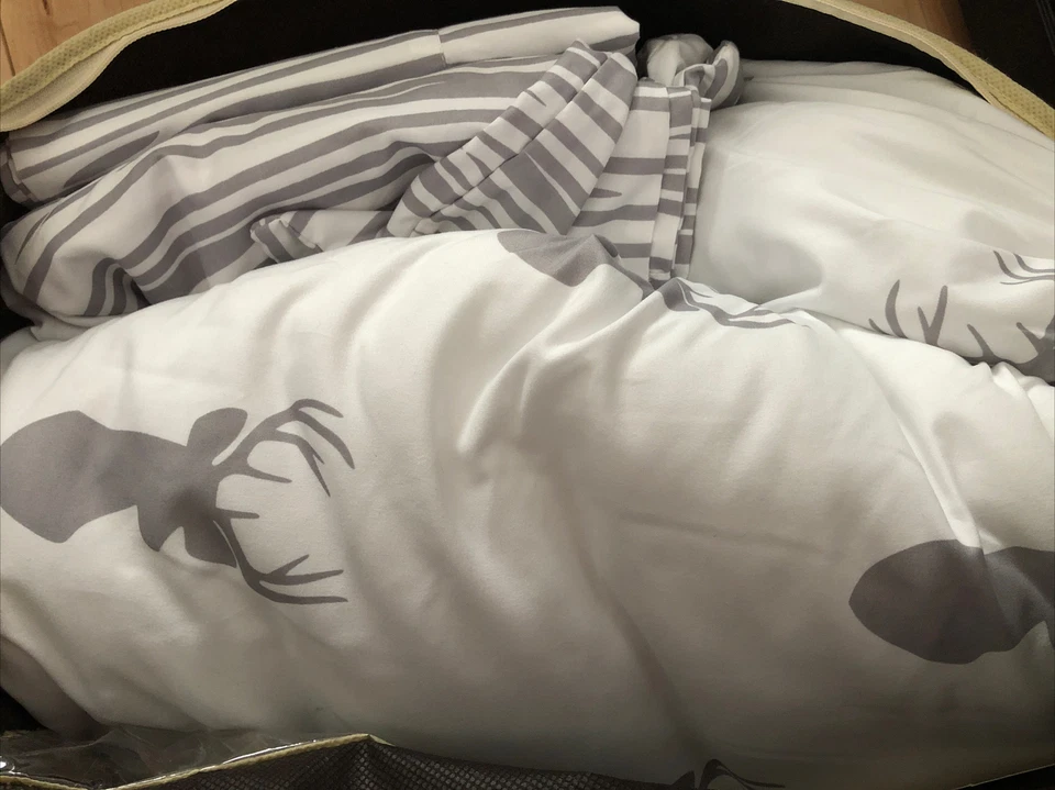 Ropa de cama Sweet Jojo Designs para niños pequeños ciervo ciervo blanco ciervo-GY-WH-TOD Foto 4 de 4