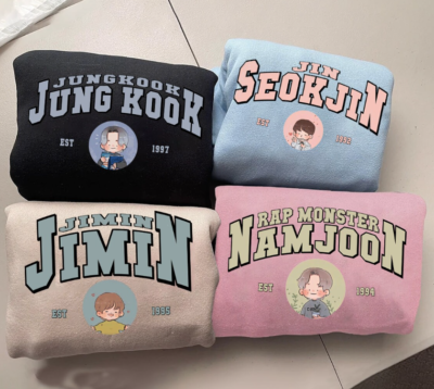 Cute BTS Members Chibi Sweatshirt, BTS Group Shirt, BTS Members T