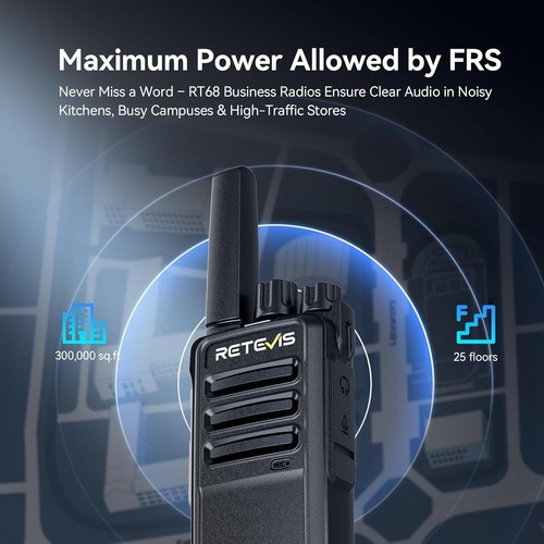 Walkie Talkie z nausznikiem przenośne radiotelefony dalekiego zasięgu 6-pak - Zdjęcie 5 z 10