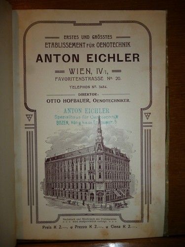 ANTON EICHLER Etablissement catalogo pubblicita' vino illustrato enologia - Foto 2 di 10