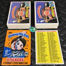 GARBAGE PAIL KIDS 9th SERIES 9 COMPLETE 88-CARD SET 1987 +FREE WAX WRAPPER OS9