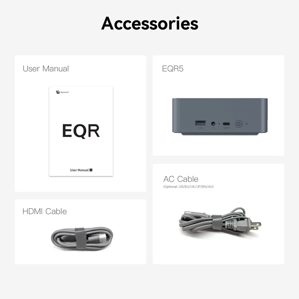 Beelink Mini PC EQR5 AMD Ryzen5 Pro 5650U Destop Computers RAM16GB DDR4 SSD500GB - Image 3 of 4