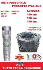 50 mt RETE PASTORALE AGROPASTORALE RECINZIONE PASTORALE PECORE METALLICA ZINCAT