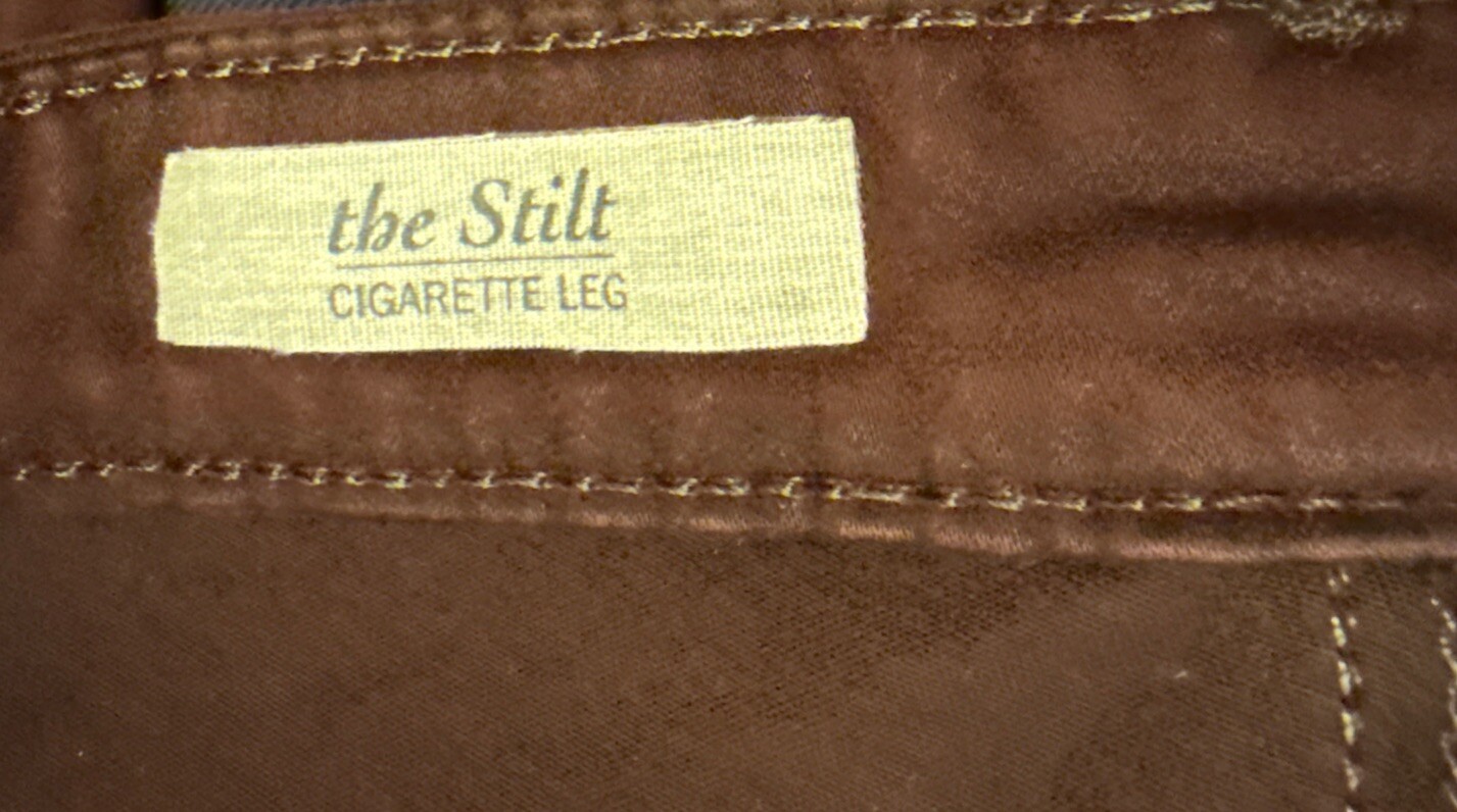 Adriano Goldschmied AG The Stilt Sz 27R The Cigarette Brown Womens Pants thumbnail 7