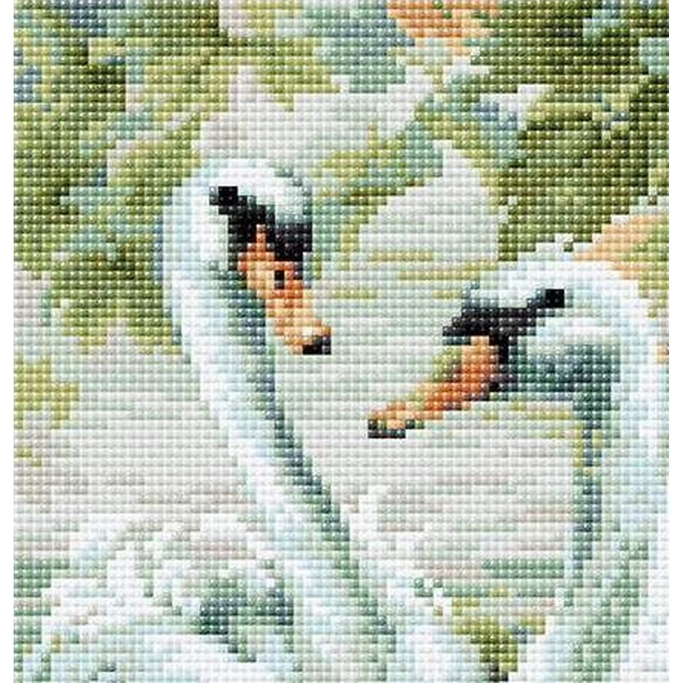 Broderie Diamant Cygnes blancs AM0036 30 x 30 cm - Photo 2/4