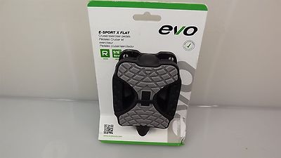 New EVO E-SPORT X FLAT Plastic GRAY/BLACK BEACH BIKE PEDALS 9/16'' 380 GRAMS