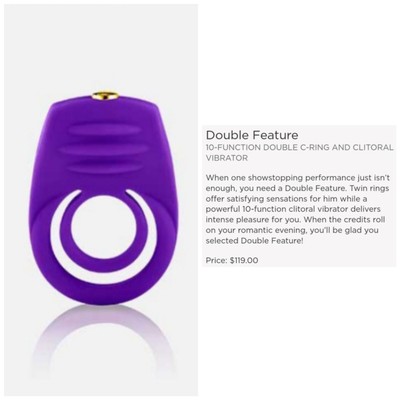 Pure Romance Double Feature Toy $119 + Tax | eBay