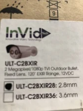 Invid Tech Ult-c2bxir28 2.8mm Lens Tvi Outdoor Bullet Camera