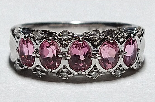 Solid platinum 1.04 carat natural tourmaline diamond ring 7.6 grams pt900 *GIA - Picture 7 of 23