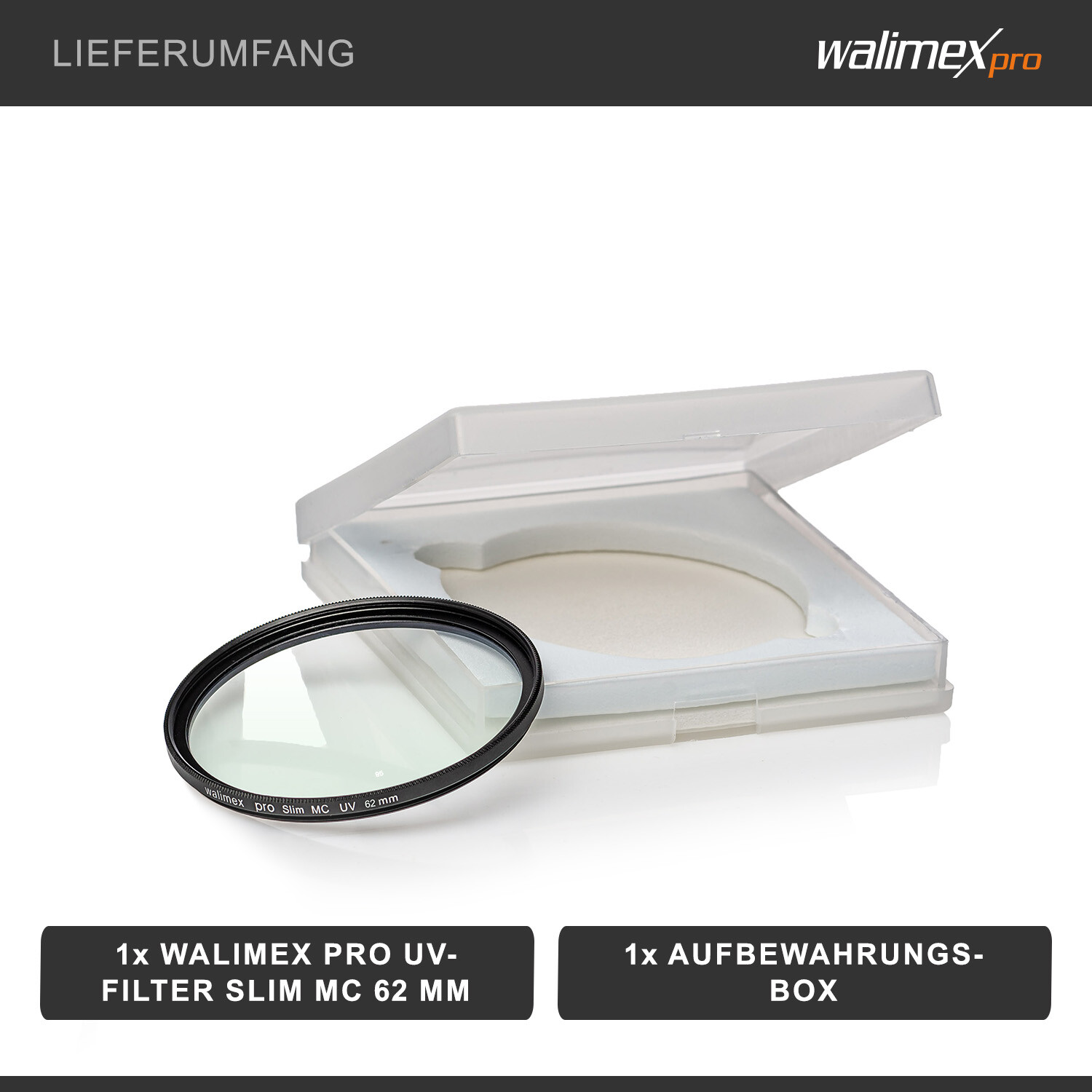 Walimex pro UV-Filter slim MC 62mm