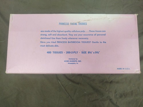 Rare Vintage Acme Princess Facial Tissues 200 2-ply Orchid NOS - Picture 5 of 5