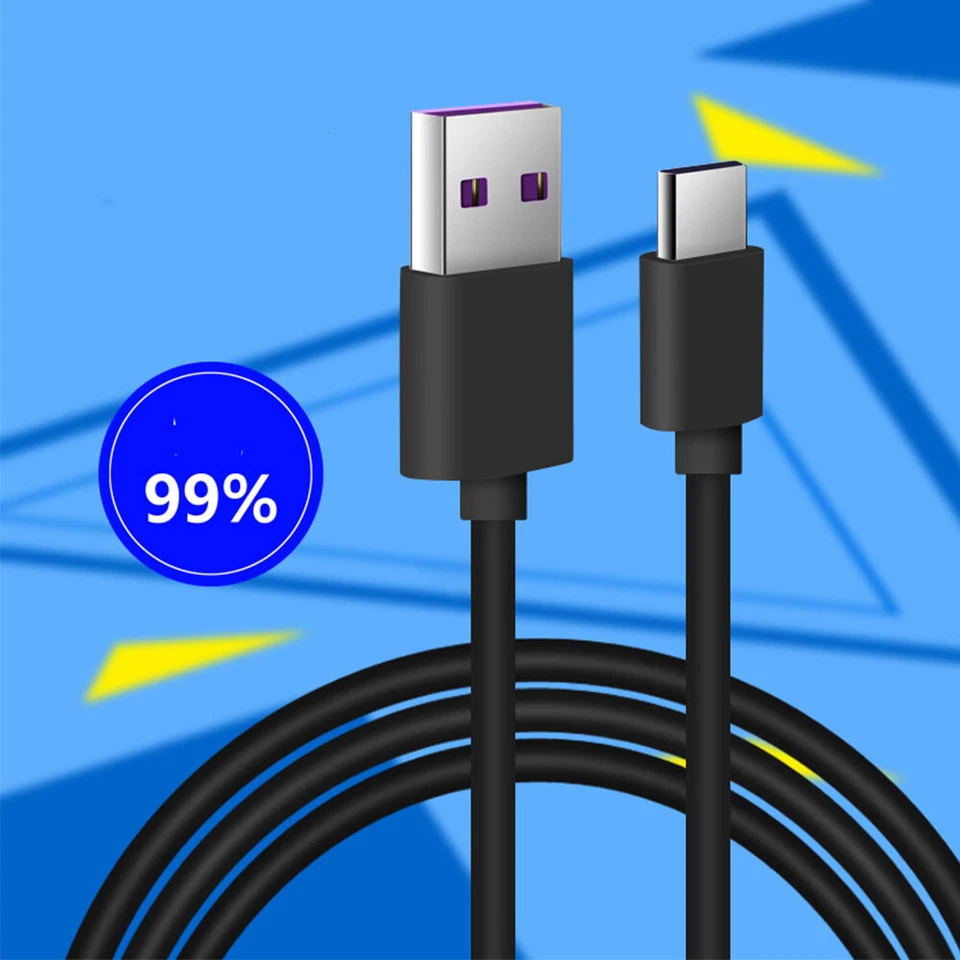 USB Type C Data Cable 5A Fast Charging USB-A to USB-C Charger Cord For Phone lot - Image 4 of 4
