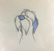 Disney 101 Dalmatians (1961) Original Production Animation Drawing The Colonel