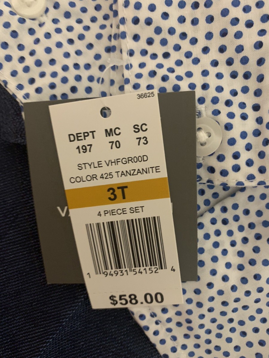 Ensemble Costume 4 Pièces Pour Petit Garçon Van Heusen - Taille 3T, Jean Bleu, Neuf Avec étiquettes
