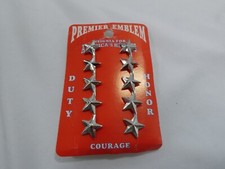 PREMIER EMBLEM 5/8" X 3-3/8" - 5 STAR (SMOOTH)-COLOR SILVER P1805