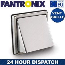 Stainless Steel Wall Air Vent Metal Cover Outlet Exhaust Grille 100 125 150mm