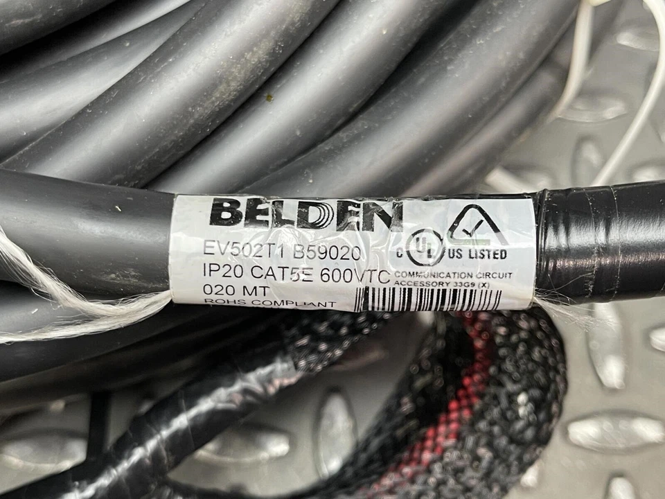 Belden EV502T1 B59020 DataTuff Ruggedized Cat 5e 600V TC IP20 RJ45 Cord Set 20M - Image 2 of 3