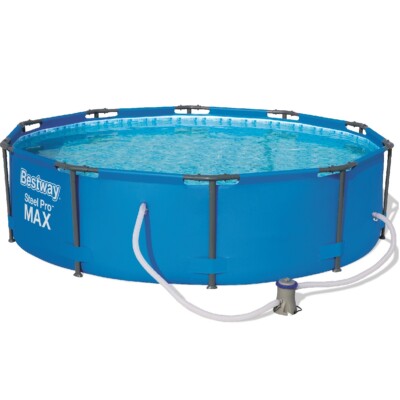 Bestway 56408 Frame Pool 305x76cm Steel Pro Set Schwimmbad Becken Filterpumpe