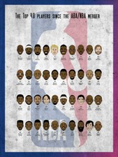 V8952 Top 40 NBA Players All Time Best Legends Basketball WALL POSTER PRINT