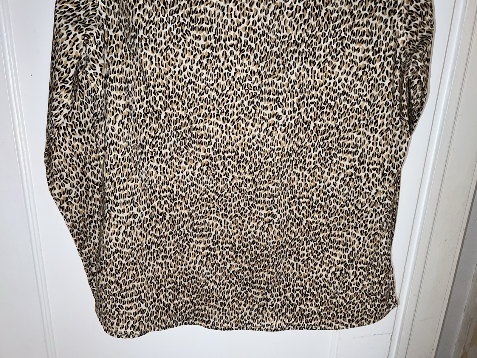 J. McLaughlin Leopard Button Down Shirt Cotton Br… - image 8