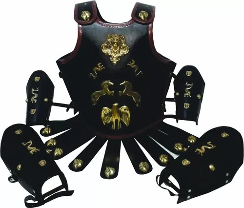 Body Armour Muscolare in Pelle Rievocazione Muscolo Greco Romano-Cuirass-1W - Foto 3 di 3