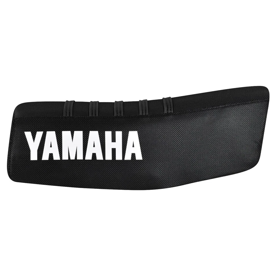 Cubierta de asiento Yamaha IT 175 IT175 1977-1979 TODO NEGRO CON COSTILLAS NEGRAS LOGOTIPO DE HIERRO #332 Foto 2 de 4
