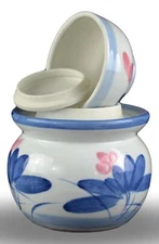 Porcelain Pickling Jar with 2 Lids Grapes Fermenting Pickling Kimchi Crock Ko...