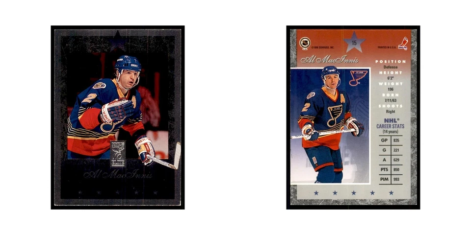 1996 Donruss Elite Al MacInnis Hockey Cards #15 - Image 3 of 3