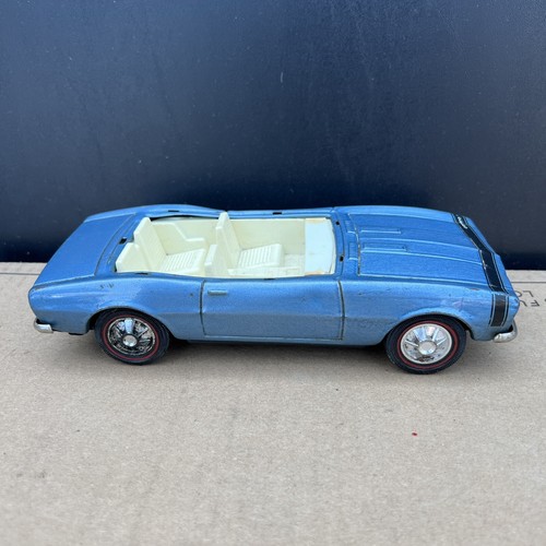 Vintage Pressed Steel Blue Chevrolet Camaro Model Car Made In Japan - Picture 2 of 8