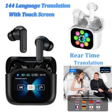 Bluetooth Touch Screen Translator Earbuds 144 Language Real Ai Smart Translation