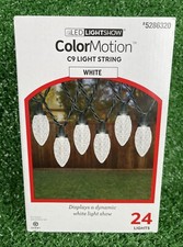Color Motion C9 Light String 24 Count White LED Christmas 23 Ft Brand New