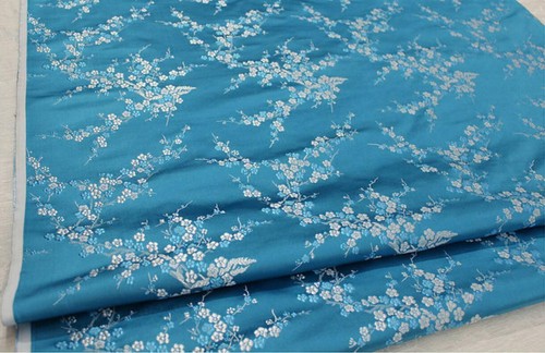 Faux Silk Brocade(Plum Flora blossom)Jacquard Damask Kimono Fabric Material*Bu4 - Picture 21 of 54