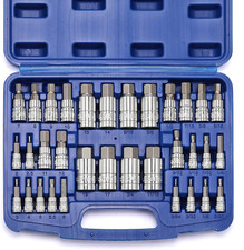 33 Piece Master Hex Bit Socket Set S2 Steel Sae And Metric Allen Socket Bit