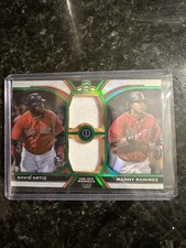 2023 Topps Tribute David Ortiz Manny Ramirez Dual Relic Green /99 Boston Red Sox