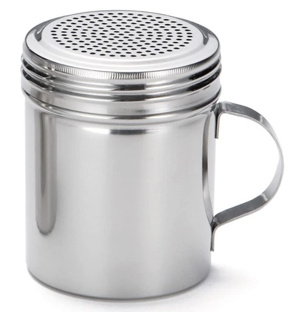 Popcorn Salt Shaker Professional Stainless Steel Dredge 10 Oz Seasoning