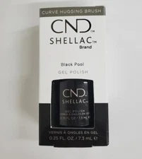 CND Nail Polish - Shellac Gel Polish - Black pool ( 0.25 oz / 7.5 ML )
