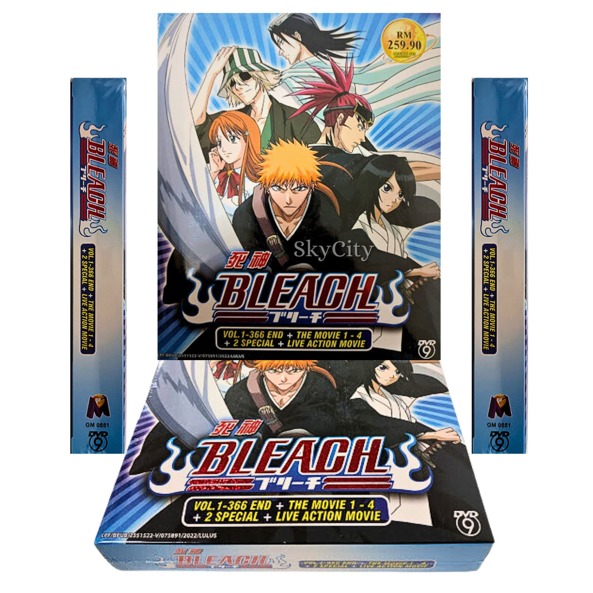 ANIME DVD Bleach (1-366Endd+4 Movie+Live Action) ENGLISH DUBBED Complete  Box Set