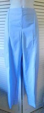 Brooks Brothers Size 14 Natalie Fit Blue Check Stretch Cotton Blend Womens Pant