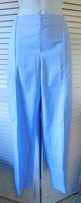 Brooks Brothers Size 14 Natalie Fit Blue Check Stretch Cotton Blend Womens Pant